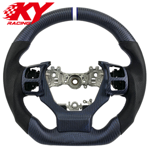 Volante deportivo personalizado de fibra de carbono azul mate con cuero, adecuado para Lexus IS250 IS300 IS350 ISF RC RX RCF GS GSF NX ES - Product Image 1