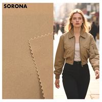 Tissu confortable pour vestes légères et respirantes en tricot Peach Face 52,5 % Sorona 33 % polyester 14,5 % nylon