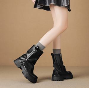 Bottines confortables antidérapantes en cuir véritable respirant et imperméable pour femmes - Product Image 3