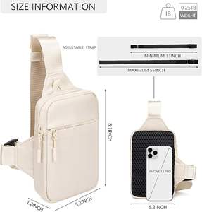 Mini sac bandoulière pour homme et femme Mode été Fermeture éclair Résistant à l'eau Sac de voyage Sac de sport Fabriqué au Vietnam - Product Image 3