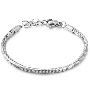 Custom High Quality Stainless Steel Snake Adjustable Chain Bracelet For Men Women Fashion Jewelry Low MOQ