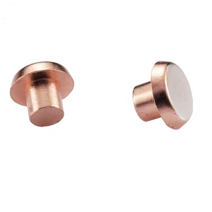 Fabrication sur mesure de rivets bimétalliques, rivets composites en cuivre avec contact bimétallique argenté pour les assemblages de contacts électriques - Product Image 1