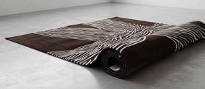 Hand Tufted Zebra Print Area <b>Rug</b> – Black & <b>White</b> Abstract Animal Pattern Modern Designer Carpet - Product Image 5