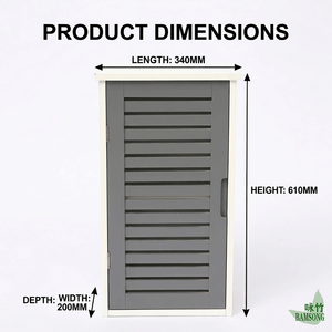Armoire de rangement verticale fine pour buanderie, avec porte à persiennes ventilée, autoportante, pour espaces étroits, organisateur de salle de bain et de buanderie - Product Image 2
