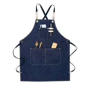 Tablier en coton à motifs floraux pour artistes, restaurants, bars, vêtements de travail pour chefs, coiffeurs, fleuristes - Vente transfrontalière - Product Image 2