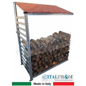 Caseta Modular de Acero Galvanizado con Techo Rojo Italfrom, Módulo Continuo cm L150xD60xH200, con Soportes de Pared, Caseta de Almacenamiento - Product Image 4