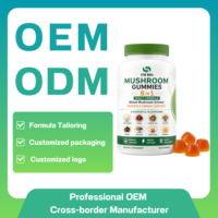 Gummies aux champignons 8-en-1 OEM ODM Marque Privée, Mélange Adaptogène, Immunité et Vitalité, Vegan BerryGummy 60 unités