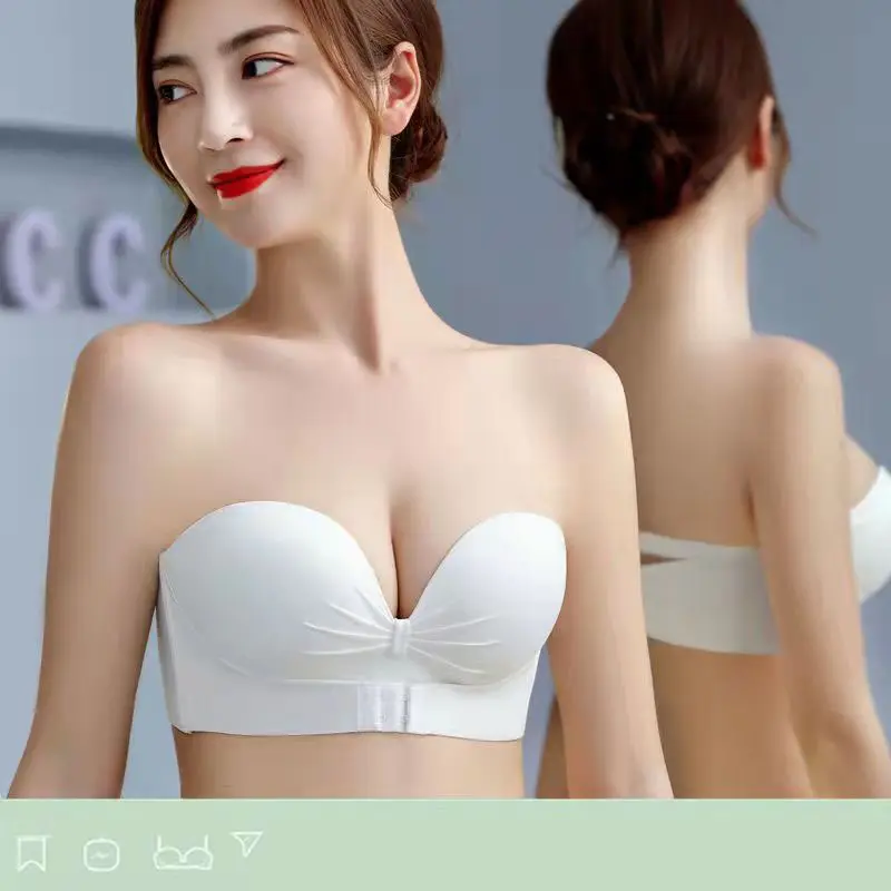 Fabrikanten Push-Up Naadloze Ondergoed Anti-Verslapping Antislip Comfortabel Ademend Strapless Beha Voor Vrouwen