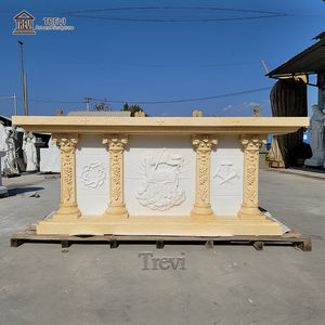 Table d'autel en marbre autoportante de style religieux catholique pour la maison et l'église - Product Image 5