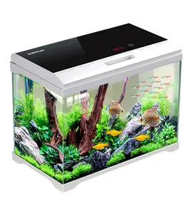 Penjualan terlaris dapat disesuaikan dengan aman kaca mangkuk ikan akuarium HD tangki ikan kecil
