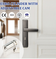 Cylindre de serrure de porte à mortaise simple en laiton réglable 30/10 mm pour porte