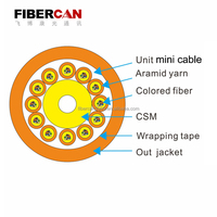 Kabel Serat Optik FIBERCAN 96 Core Micro-Breakout Single Mode untuk FTTH/FTTX Garansi 20 Tahun LAN Berkabel & Jaringan Utama Gedung