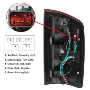 Luces traseras para <span class=keywords><strong>Dodge</strong></span> Ram 2002 1500 2003-2006 <span class=keywords><strong>Dodge</strong></span> Ram 2500 3500 par de camionetas - Product Image 4