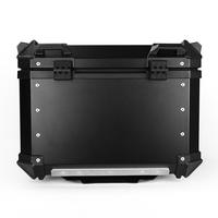 F2-MOTO 55L Noir Luxe Étanche Moto Aluminium Top Case Coffre Arrière Moto