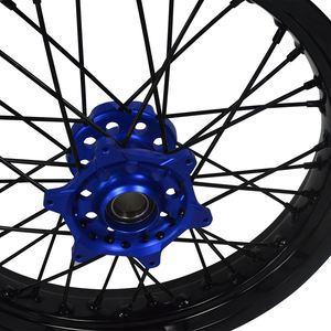 Roues de moto en alliage d'aluminium CNC de 17 pouces, jeu de roues <span class=keywords><strong>Supermoto</strong></span> compatible avec YAMAHA <span class=keywords><strong>WR</strong></span> 250F 450F - Product Image 6