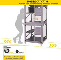 Structure de rangement pour enclos extérieur pour chat, grande aire de jeux pour chat avec ponts, passerelles, petites maisons, accessoires pour animaux de compagnie, vente en gros