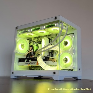 Guerrier solitaire ITX neige blanche coque d'ordinateur MATX vue sur <span class=keywords><strong>la</strong></span> <span class=keywords><strong>mer</strong></span> chambre 240/360 refroidi à l'eau plein côté Transparent bureau plastique ATX - Product Image 2