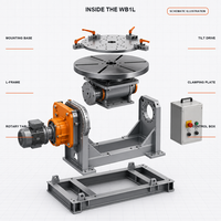 MZD WB1L L Type Welding Positioner Rotary Positioner Welding Robot 0.5-3.5 RPM Kecepatan Rotasi Kontrol Tersinkronisasi dengan Tukang Las