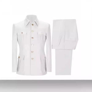 Costume homme tendance XS-5XL, ensemble de costume chinois, costume de plage, mariage, coupe ajustée, blazer, pantalon, 2 pièces, <span class=keywords><strong>veste</strong></span> à manches courtes formelle, <span class=keywords><strong>smoking</strong></span> - Product Image 5