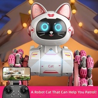 Mobil Robot Stunt 2.4G Remote Control Siap Pakai dengan Mata LED, Musik, Penggerak 8 Roda, Jangkauan 20M, untuk Penggunaan Dalam & Luar Ruangan