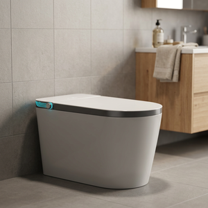 Venta al por mayor personalizada de nuevo asiento ensanchado en forma de U grande <span class=keywords><strong>Escudo</strong></span> de espuma de voz completamente automático tanque de agua antisalpicaduras inodoro inteligente - Product Image 1