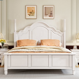 Ensemble de meubles de chambre à coucher moderne, <span class=keywords><strong>lit</strong></span> en bois bon marché, personnalisation du design, <span class=keywords><strong>lit</strong></span> double en bois massif avec cadre en cuir, taille <span class=keywords><strong>king</strong></span>-size - Product Image 3