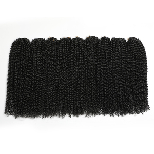 Extensions de cheveux synthétiques pour femmes, courtes, noires, tresses au crochet, Passion Twist, Marlybob, Jerry Curl, Kinky Curly, en fibre protéinée - Product Image 4