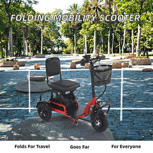 Scooter électrique pliable à 3 roues pour adultes handicapés et seniors avec moteur 350W, autonomie de 40 à 60 km, étanche, application/télécommande - Product Image 2