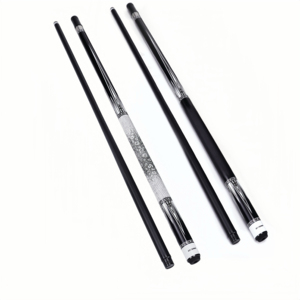 Queue de billard Xikuno en fibre de verre, 10,5 mm, de haute qualité, en carbone, avec embout de 12 mm, poignée en cuir, queue de billard 1/2 split, noire - Product Image 1