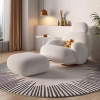 Fauteuil simple JP Nordic moderne et mignon, avec repose-pieds, un fauteuil de détente confortable adapté aux balcons et aux chambres