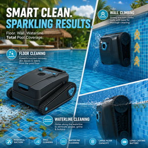 <span class=keywords><strong>Robot</strong></span> nettoyeur de piscine électrique <span class=keywords><strong>Dolphin</strong></span>, sans fil, alimenté par USB, avec stationnement automatique intelligent pour le fond, les parois et la ligne d'eau - Product Image 1