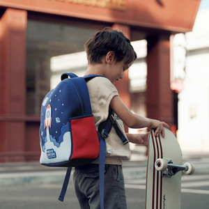 Zoyzoii Children <b>Backpack</b> 14 In Blue Canvas Water Resistant For Girls <b>School</b> Education Primary <b>School</b> - Product Image 3