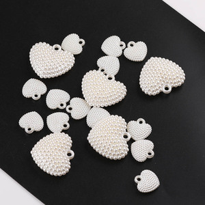 Colgantes de Corazón con Perlas de Imitación, Accesorios de Joyería DIY para Llaveros, Adornos, Regalos, Colgantes de Moda Unisex Yiwu - Product Image 2