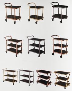 Chariot de snack-bar Chariot d'hôtel Chariot de cuisine avec roues Chariot de service en métal Chariot de bar pour servir dans les hôtels - Product Image 3