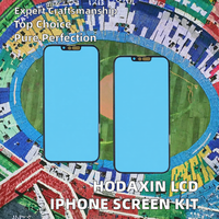 Layar LCD Pengganti HODAXIN Kaca Depan OCA Kompatibel untuk iPhone 11 13 Mini 14 Plus 15 Pro Max 16 Pro 17 Air Suku Cadang Ponsel