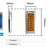 Feu de gabarit latéral rectangulaire à 6 LED avec cadre chromé, 12V 24V, 5 couleurs, pour camion, remorque, poids lourd, bus