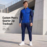 Conjunto Deportivo IKDEER Personalizado de Dos Piezas con Top de Manga Raglán y Bloques de Color, Pantalones Jogger y Sudadera con Cierre de Cremallera, para Venta al Por Mayor