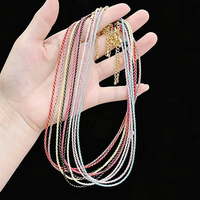 Collier chaîne coloré CH-LAN2145, collier tressé tendance, accessoire en vrac pour la fabrication de bijoux, collier multicolore pour femmes