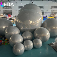 Ballons décoratifs pour événements en plein air LEDA, ballons pour événements commerciaux et de vente au détail, boule miroir gonflable, grande boule brillante, boule géante