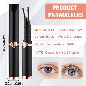 Recourbe-cils électrique chauffant 3D compact USB rechargeable pour des cils naturellement recourbés et longue durée, idéal pour les filles - Product Image 5