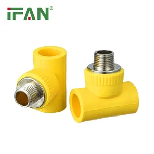 IFAN – raccords de tuyaux Pn25 20-63mm, filetage femelle mâle jaune, raccord de tuyaux d'eau en laiton