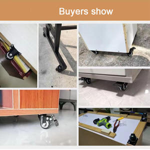 1,5 2 2,5 Zoll Leichte Lenkrollen mit Drehplatte Schwarze PVC-Bürostuhl-Möbelrollen - Product Image 4