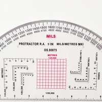 Shenkir - Transportador Semicircular de Plástico Neutro de 9 Pulgadas para Lectura de Mapas al Aire Libre, 1.2mm de Grosor, con Logotipo Impreso en Línea Tipo Sándwich, ¡Gran Venta!