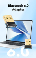 Récepteur Dongle BT6.0 sans pilote, Plug and Play, design Nano, EDR & BLE, compatible avec Windows 11/10 pour ordinateur portable, clavier, souris
