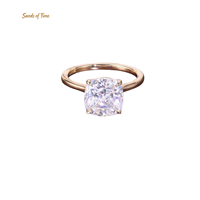 Bague en Moissanite Taille Marquise Couleur D VVS pour Femme, Plaqué Or 18K, Argent Sterling S925, Options de Pierre Personnalisée 0.8, 2, 3, 3.5, 5 Carats
