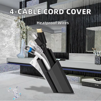 Pvc câble couverture Raceway Kit montage mural cordon correcteur système goulotte câble canal câblage câble bien rangé couverture noir PVC goulotte