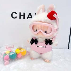 Poupée en vinyle Rabubu, jouet de dessin animé, petit maillot de bain parfumé, lunettes de plongée, pantalon, accessoire, générations One Two Three Labuibui - Product Image 1