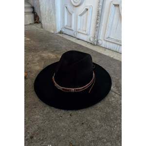 Chapeau et casquette ethniques noirs Uriana - Product Image 3