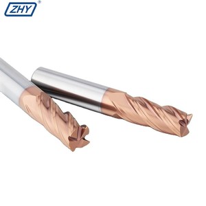 ZHY <span class=keywords><strong>UEX</strong></span> Fraises à queue carrées en carbure à 4 cannelures, revêtement TIALSIN, 60 Hrc, économiques - Product Image 2
