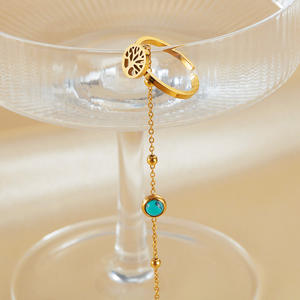 Vente chaude <span class=keywords><strong>Bracelet</strong></span> Bijoux Pour Femmes En Acier Inoxydable Zircon <span class=keywords><strong>Arbre</strong></span> <span class=keywords><strong>De</strong></span> <span class=keywords><strong>Vie</strong></span> Pendentif Tendance Polyvalent Turquoise <span class=keywords><strong>Bracelet</strong></span> - Product Image 4